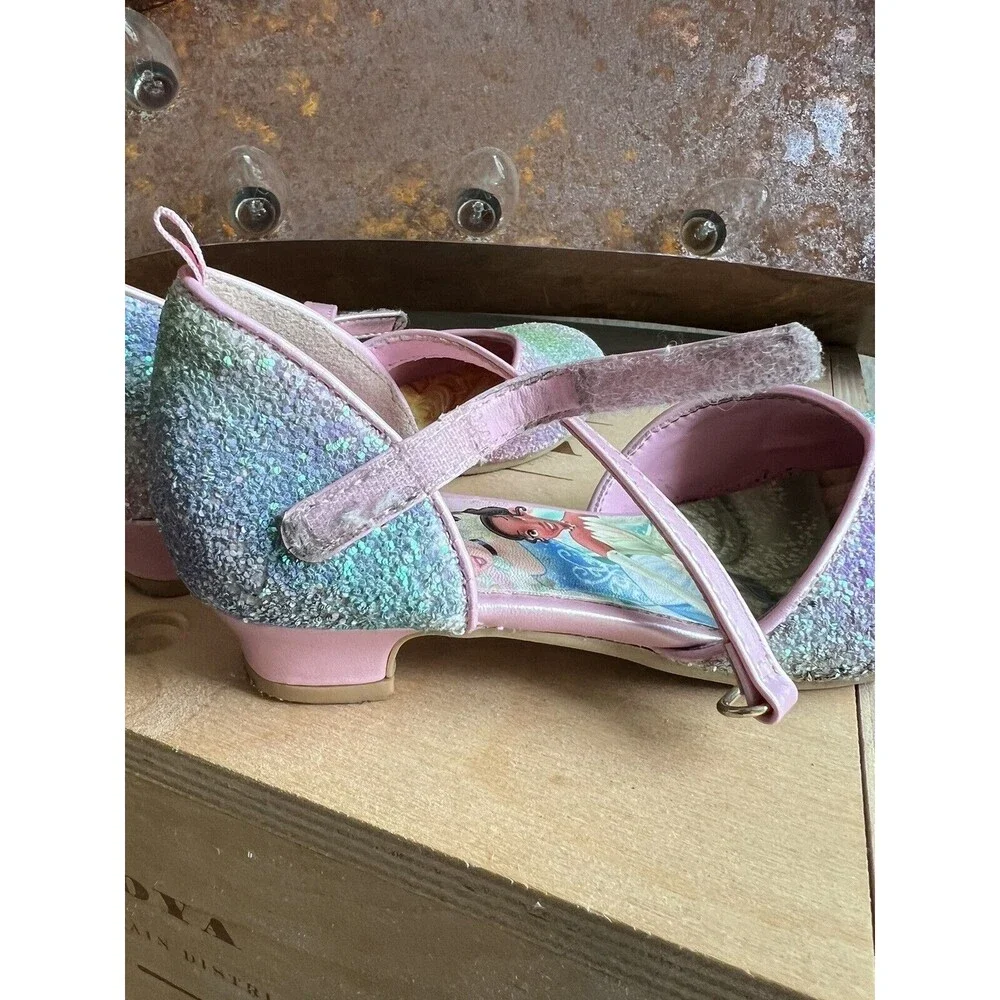 Disney Princess Glitter Ombre Heels Toddler Little Girls Dress Up Shoes 13.5 C
